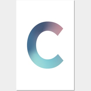 Gradient Letter C Initial Alphabet Posters and Art